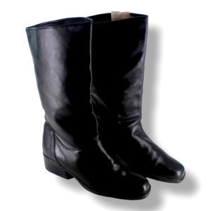 Naturalizer Fit 4U System Black Leather Riding Boots Size 8.5M